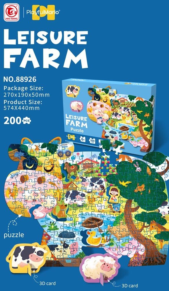 Zestaw Puzzli 200el. Farma EDUKAMP