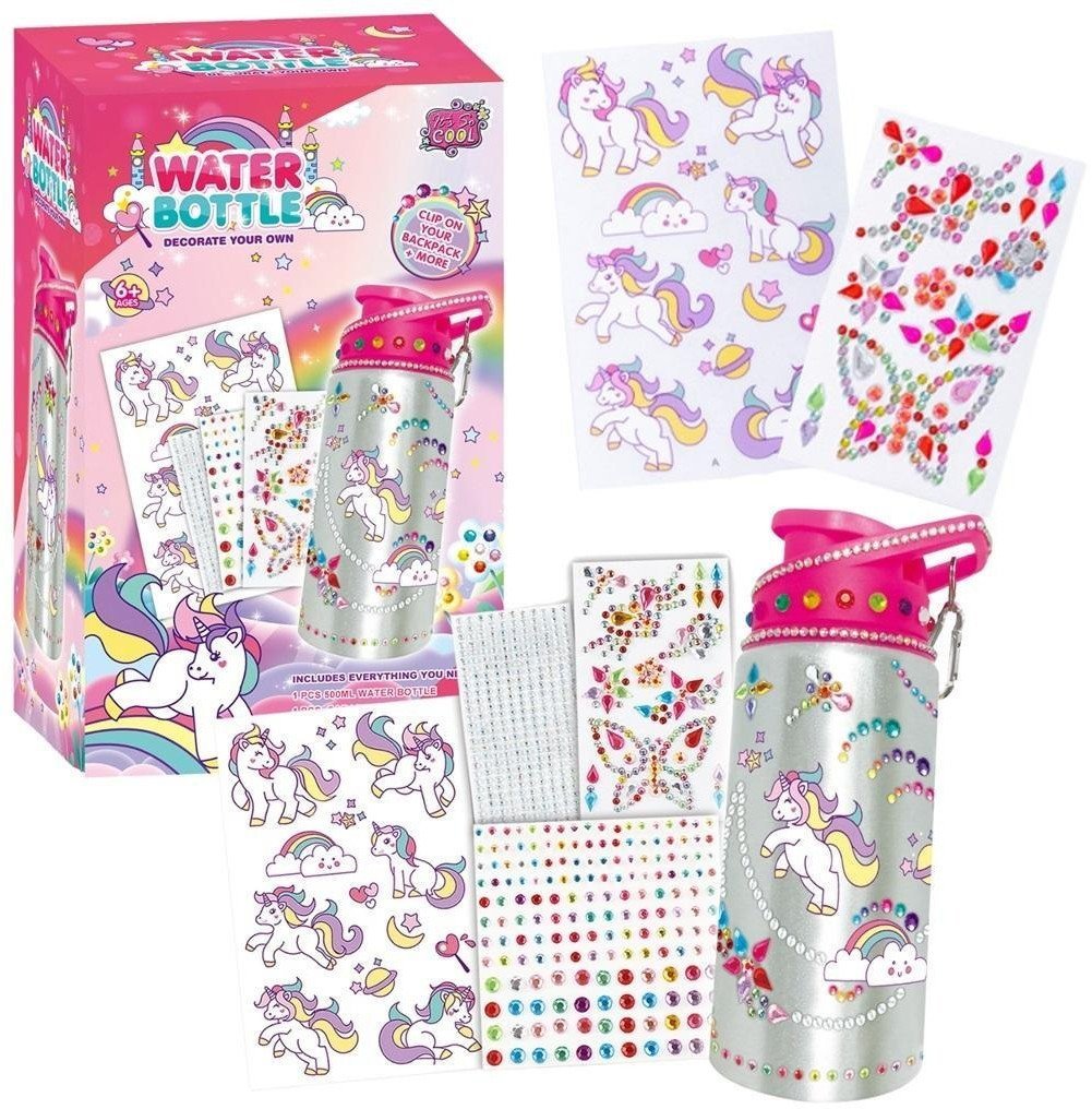 Zestaw kreatywny butelka na wodę jednorożec