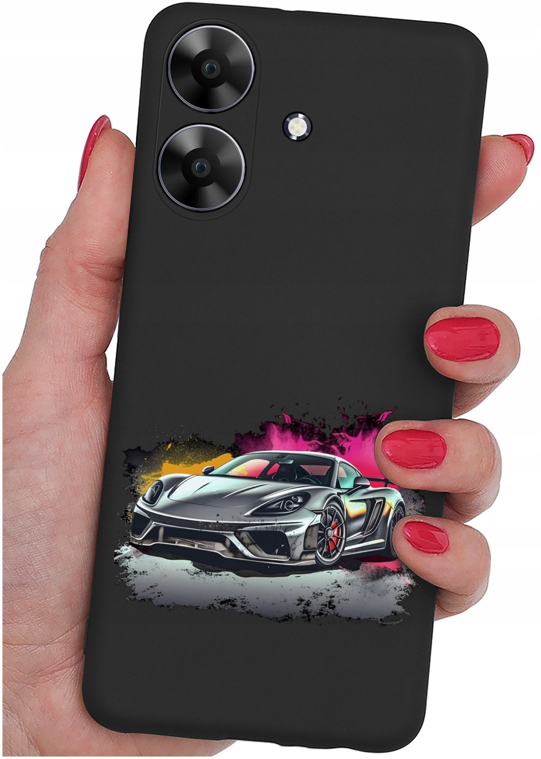 ETUI do Realme Note 60 CASE WZORY | SILIKONOWE MATT CASE + SZKŁO 9H