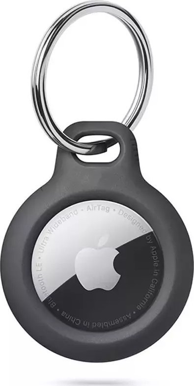 4kom.pl Brelok Rough TPU karabińczyk do Apple AirTag Black