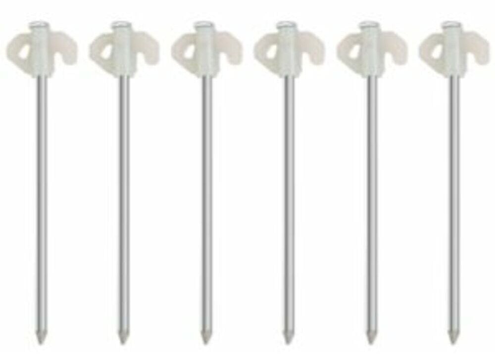 ŚLEDZIE DO NAMIOTU 20,5CM KPL. 6SZT METAL PLASTIK ŚWIECĄCE W NOCY CAMP ACTIVE