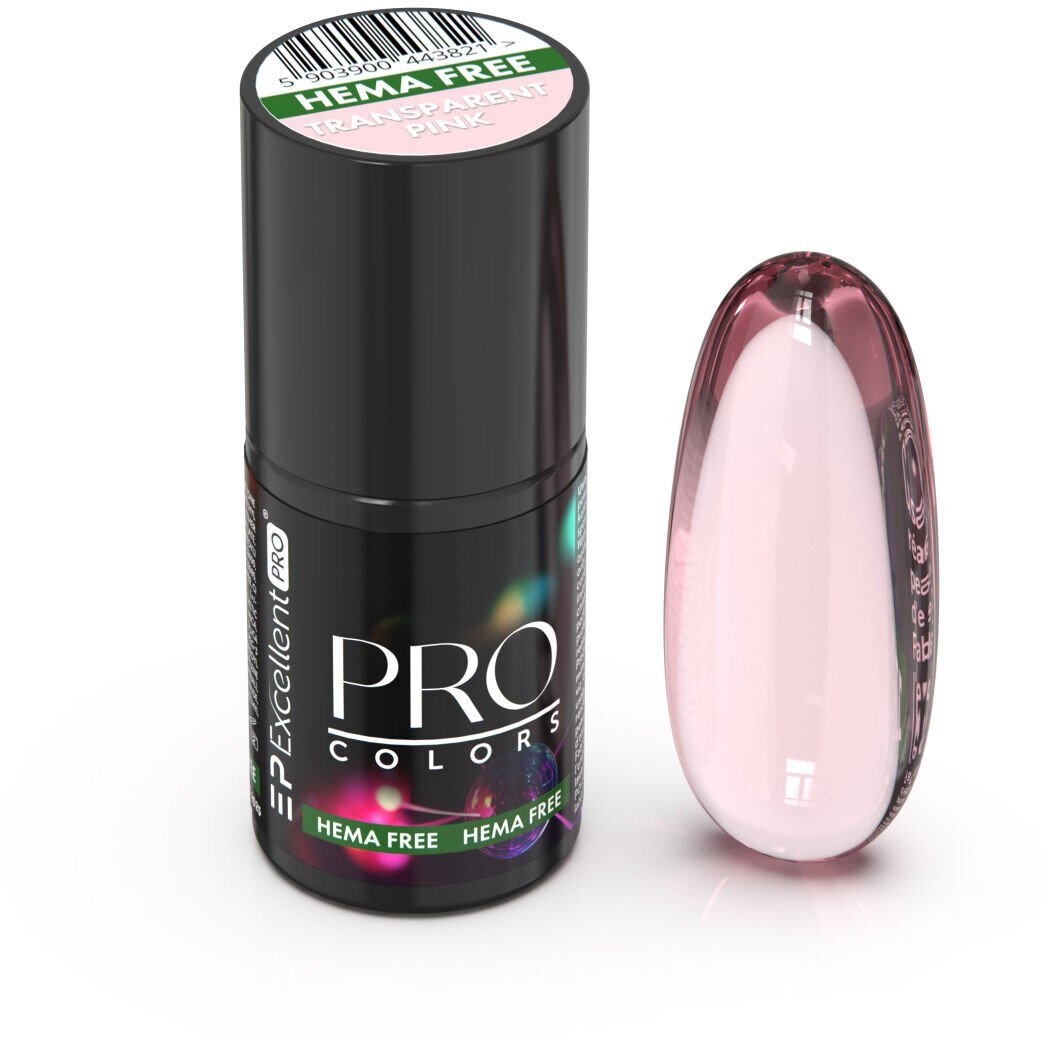 Excellent PRO Pro Colors Hema Free lakier hybrydowy 5 Transparent Pink 7g