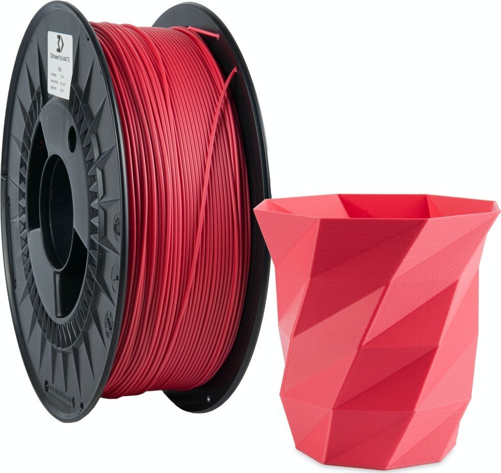 3DPower Filament 3DPower PLA MATTE 1.75mm Czerwony 1kg