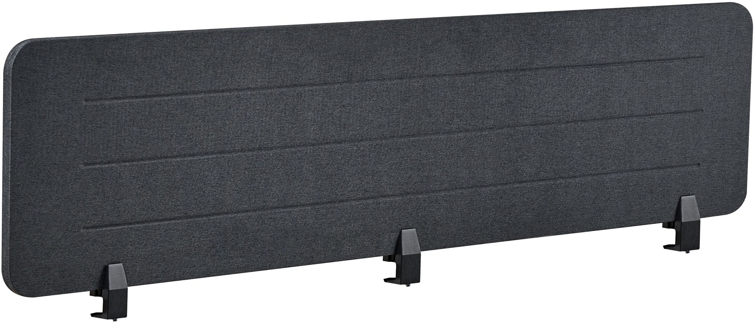 Przegroda na biurko 180 x 40 cm ciemnoszara ZIGGY