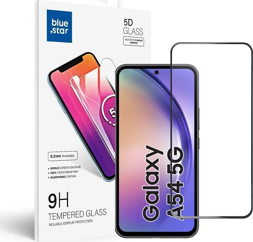 Blue Star Szkło hartowane Blue Star 5D - do Samsung A54 5G (full glue/case friendly) - czarny