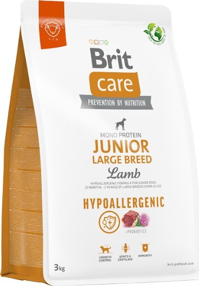 Brit Sucha karma dla psa Care Dog Hypoallergenic Junior Large Lamb 3 kg