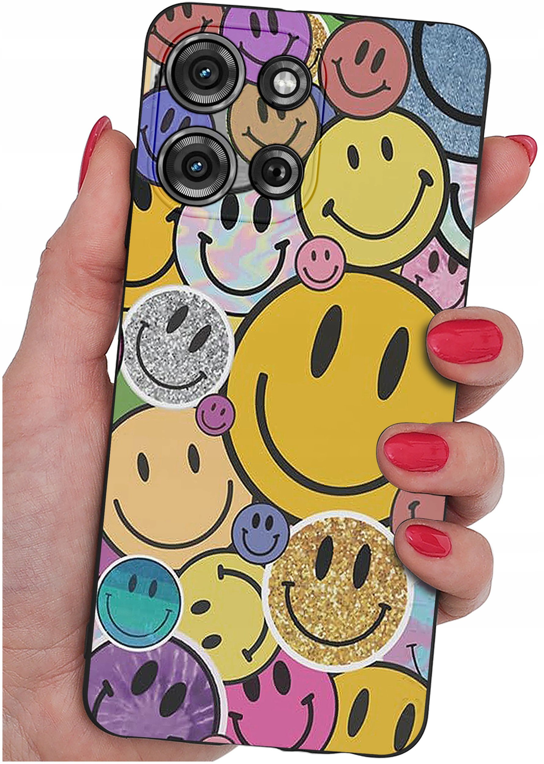 krainaGSM Etui do Motorola G75 5G | Wzory | SILIKONOWE MATT SZKŁO 9H