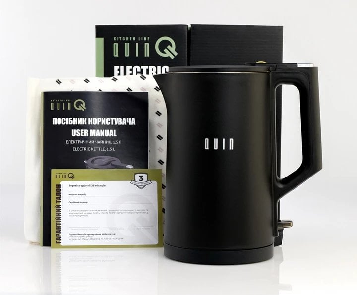 QUIN tejkanna 1.5l melna KTL-101 KTL-101 (4820291100083)