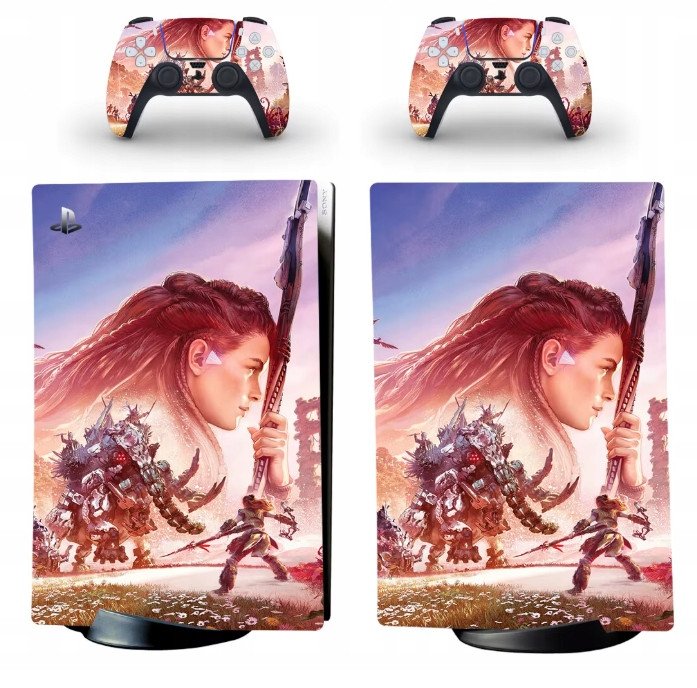 Naklejki Skórki na PlayStation 5 oraz Pady Motyw Horizon Zero Dawn
