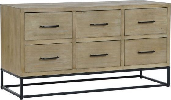 DKD Home Decor Kredens DKD Home Decor Czarny Naturalny Metal Drewno MDF 120 x 40 x 64 cm