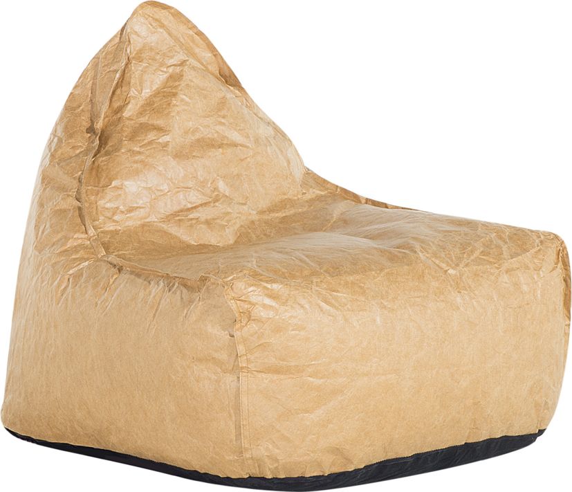 Beliani Pufa fotel brązowy DROP