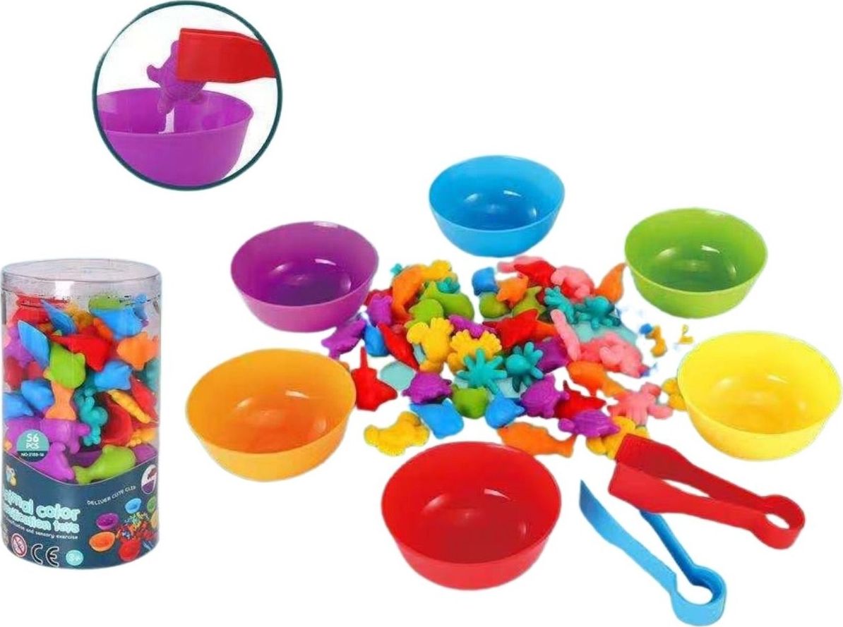 Zwierzęta morskie edukacyjne nauka liczenia montessori 36el. (KX5700)