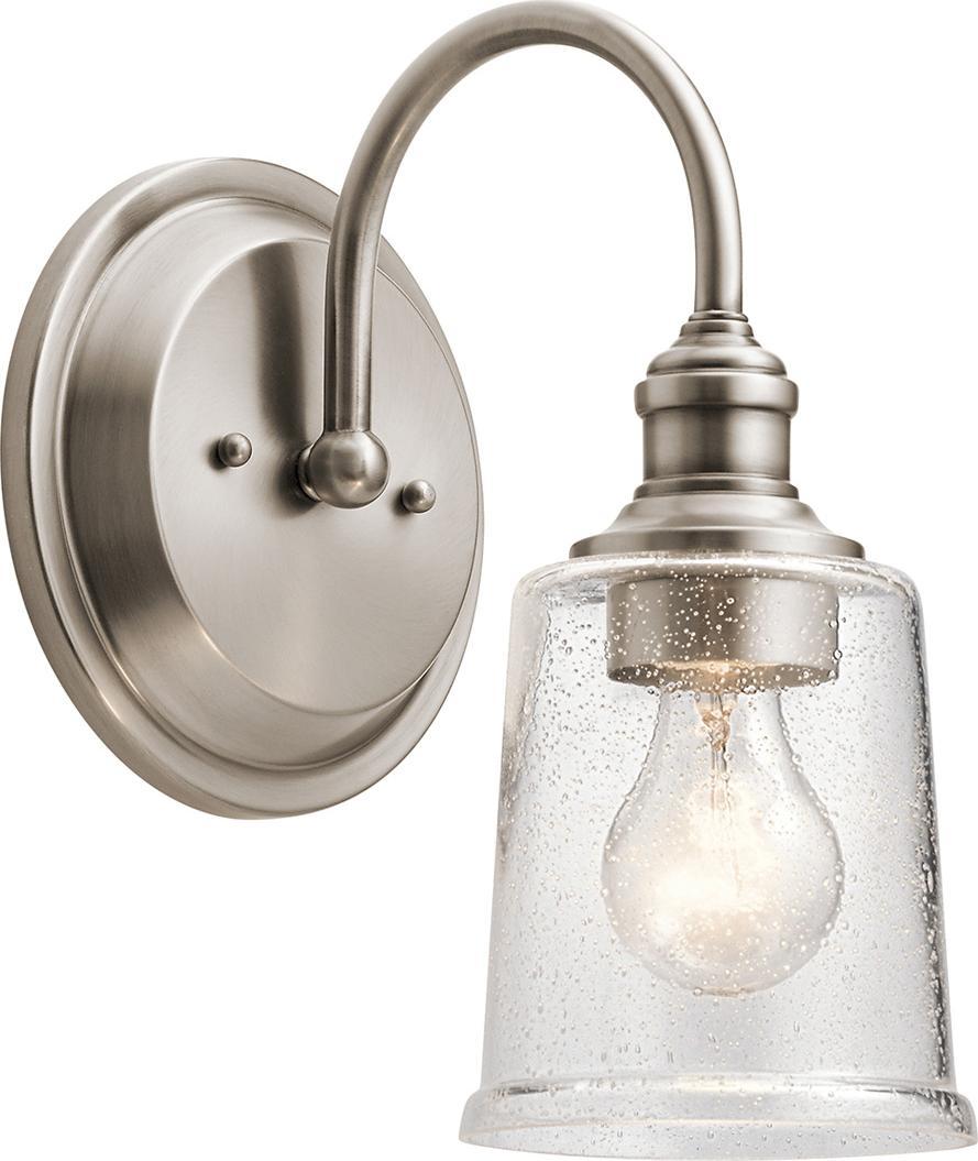 Kinkiet Elstead Ścienna lampa retro KL-WAVERLY1-CLP kinkiet do sypialni cyna