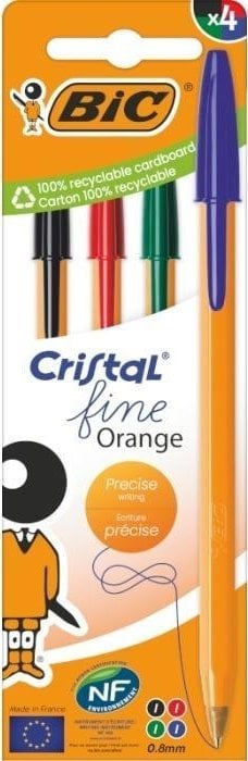 Bic Długopis Orange Fine Cristal 4szt mix