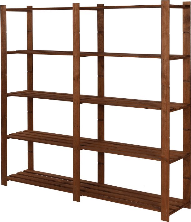 Wamar-Sosenka Regał na książki drewniany B03R 170x170x38 5 półek Brązowy