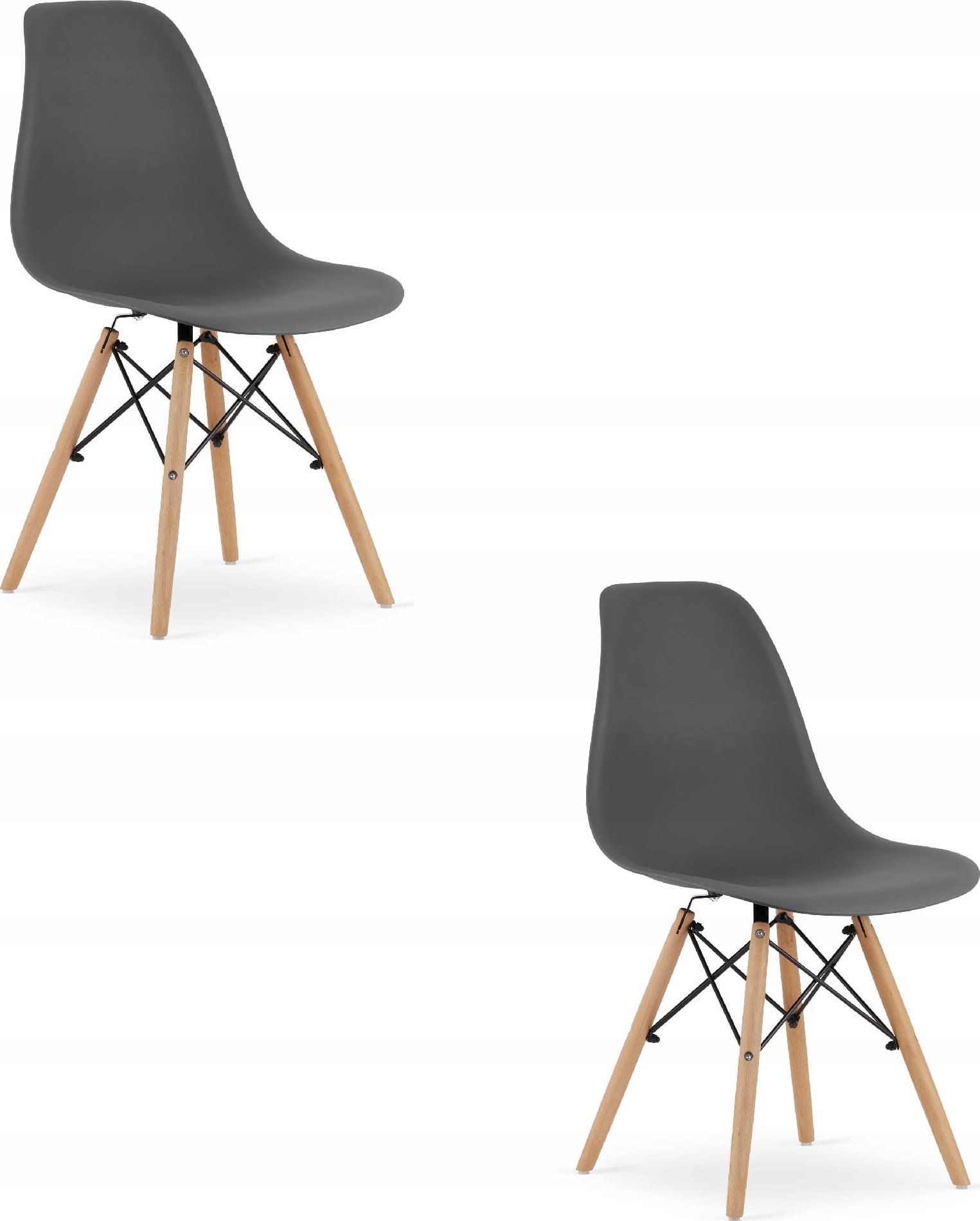 Leobert Krzesło OSAKA ciemnoszare / nogi naturalne x 2