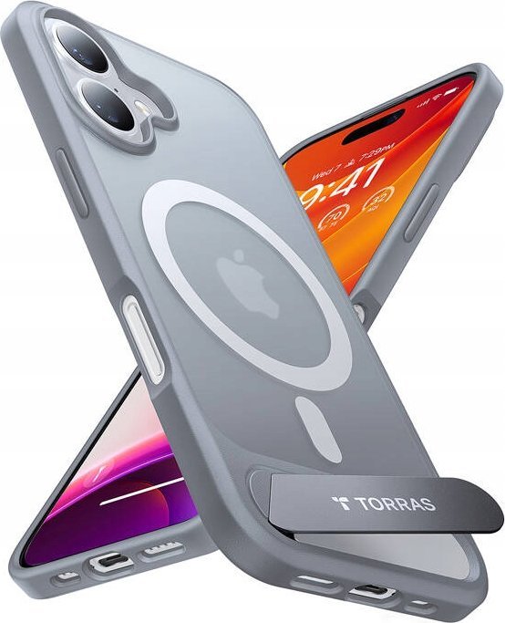 Torras ML Etui Torras Pstand Series do iPhone 16 Plus (Titanium gray)