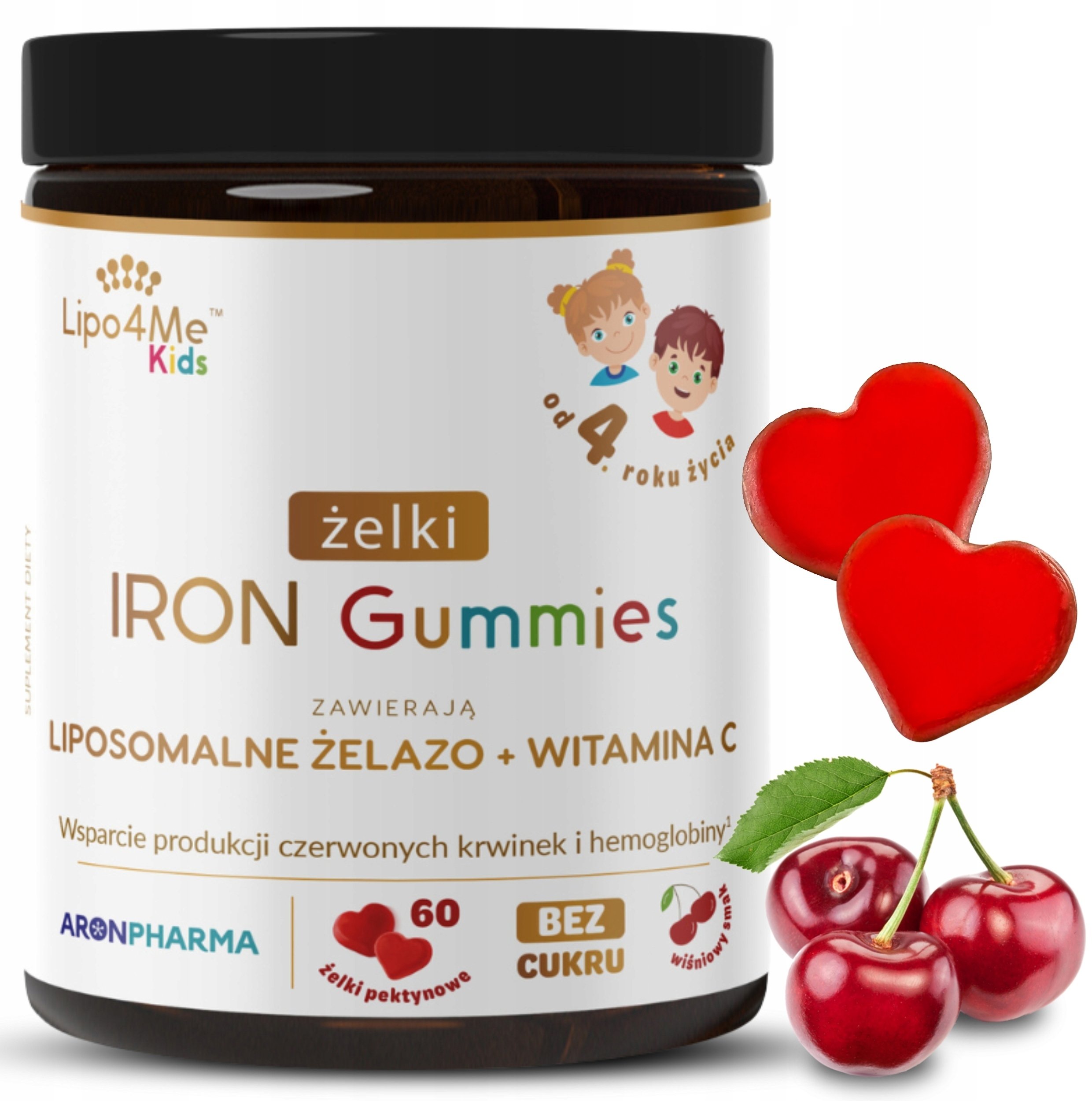 AronPharma_Lipo4Me Kids Iron Gummies suplement diety 60 kapsułek
