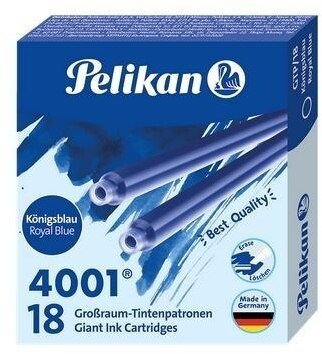 Naboje atramentowe długie 18szt niebieski