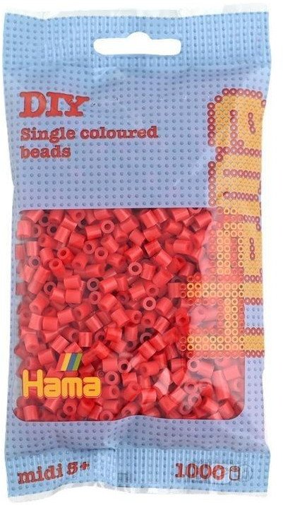 Koraliki Midi w woreczku 1000el czerwone