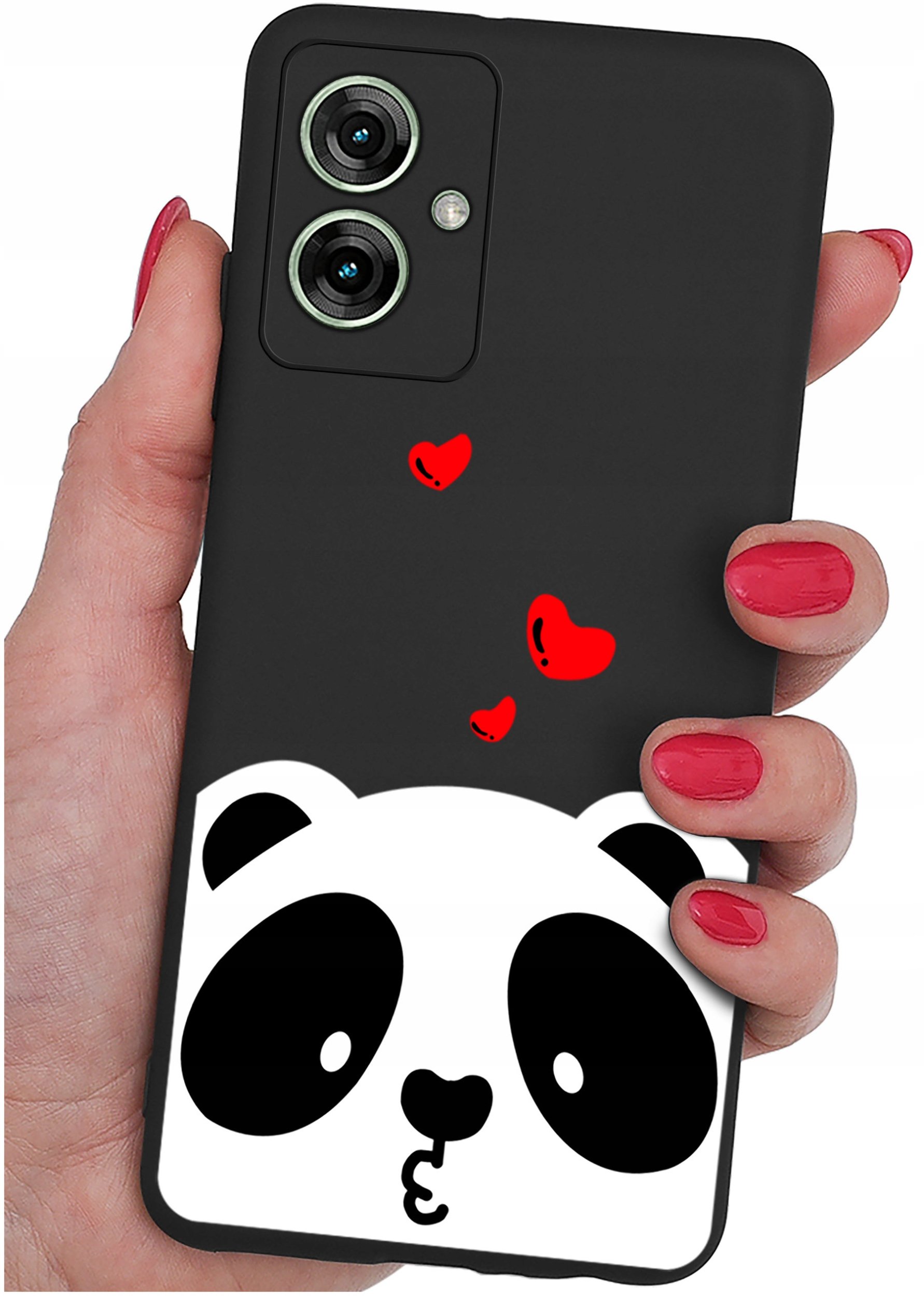 krainaGSM Etui do Motorola Moto G55 5G wzory | SILIKONOWE MATT CASE + SZKŁO 9H