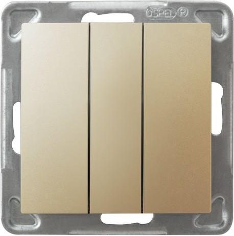 Ospel Łącznik potrójny Impresja złoty metalik (ŁP-13Y/m/28)