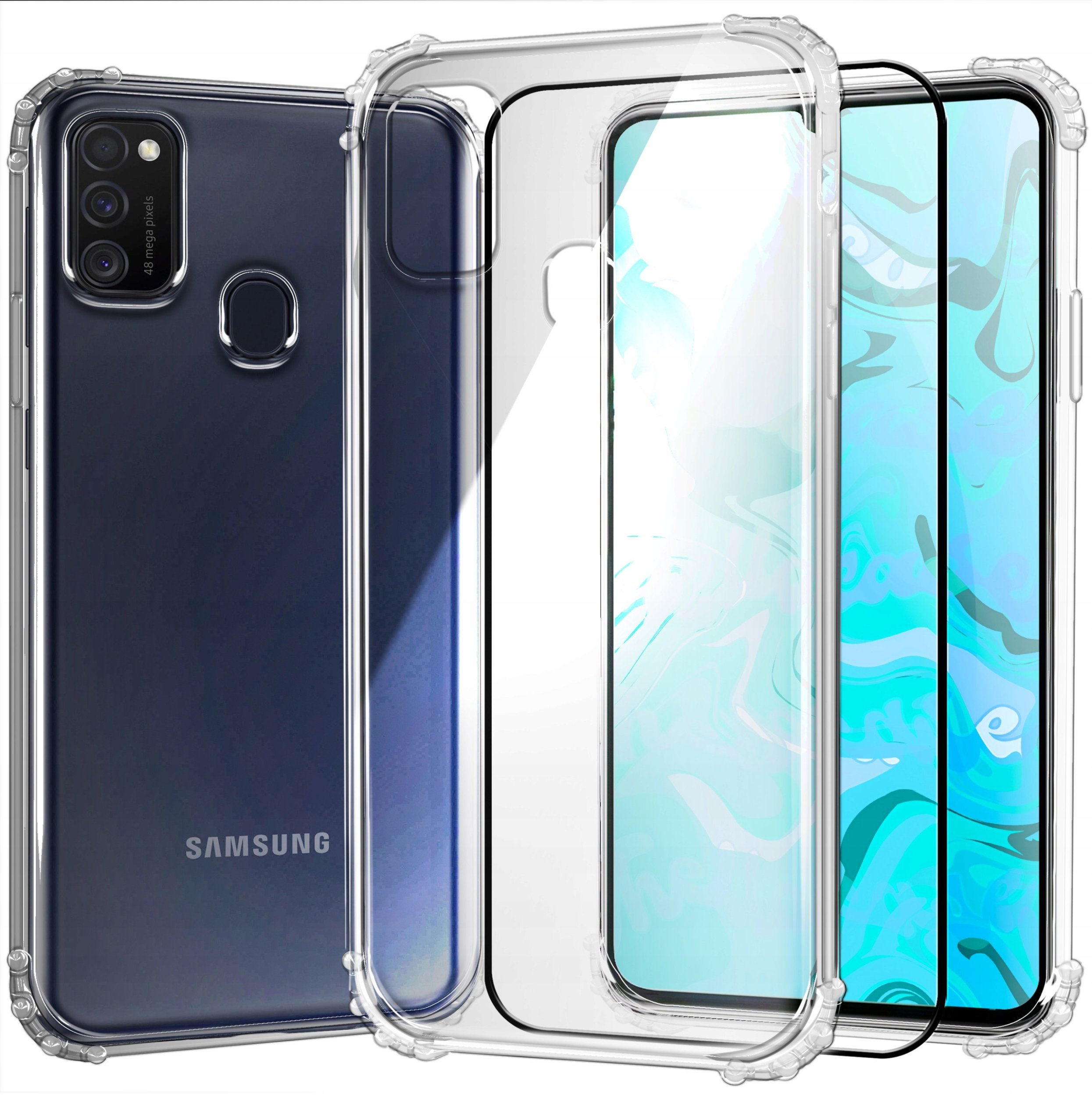 ETUI PANCERNE DO SAMSUNG GALAXY M21 | CASE SILIKON SLIM ANTI SHOCK SZKŁO