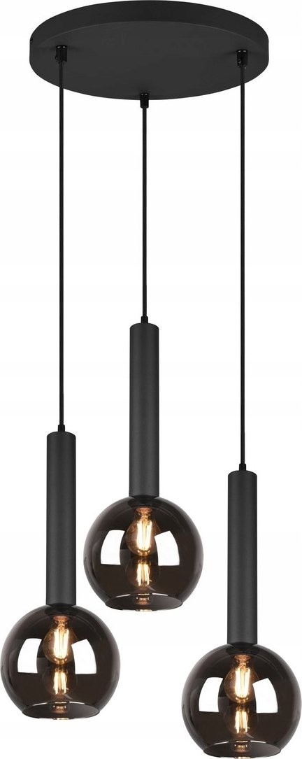 Lampa wisząca Sourcing PENDANT LIGHT CLAYTON 3XE27 MATT BLACK
