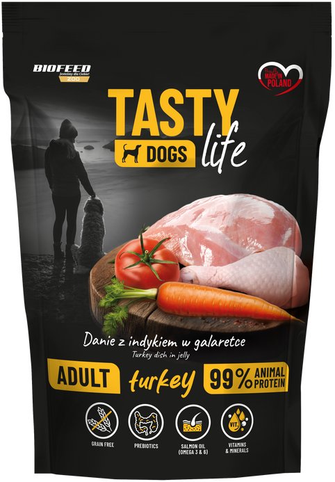 Tasty Dogs Life Posiłek z indykiem w galaretce 150g