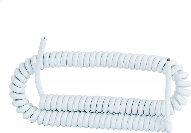 F-Elektro Sznur przyłączeniowy spiralny 3x1,00 05VVH8-F biały - 3mb