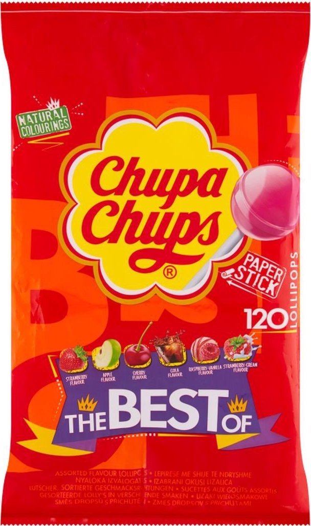 Chupa Chups The Best Of Lizaki wielosmakowe 1440 g (120 sztuk)