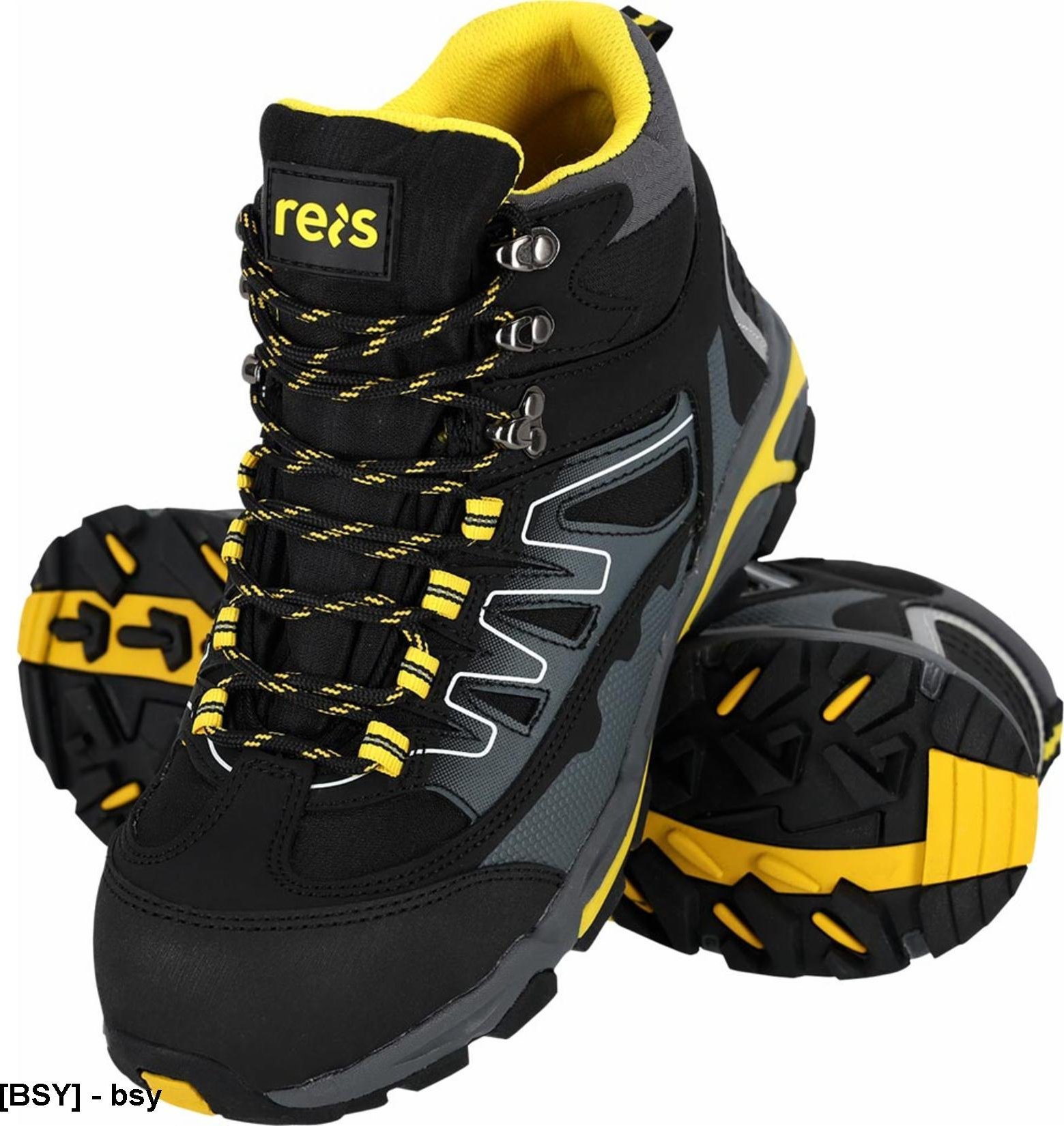 BCRAD-T S1 PS SR trzewiki męskie bezpieczne REIS mikrofibra Cordura podeszwa antypoślizgowa antyelektrostatyczna kompozytowy podnosek 200J wkładka an