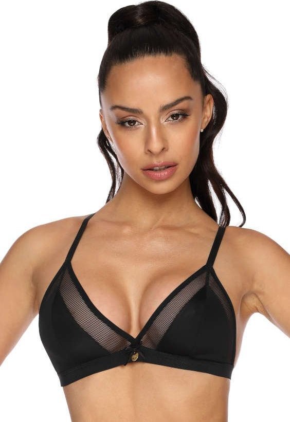 MAT Lingerie Biustonosz trójkątny miękki czarny Janet M-3300/0 75D