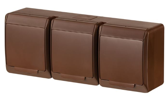 Elektro-Plast Gniazdko GNT HERMES 3x2P+Z schuko IP44 (0326-06)