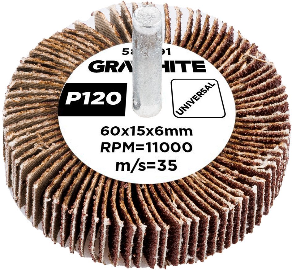 Ściernica listkowa trzpieniowa 60 x 15 x 6 mm, P120