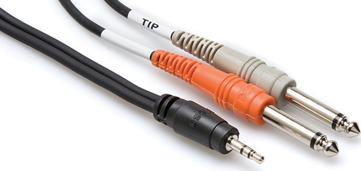 Kabel Hosa Jack 3.5mm - Jack 6.3mm x2 0.91m czarny (CMP-153)