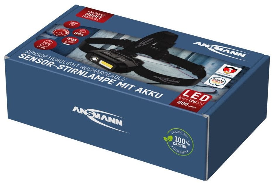 Ansmann RS800 LED Stirnlampe akkubetrieben 800 lm 990-00129