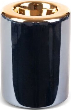 Eurofirany Świecznik ceramiczny MORA 8X8X10X2 granatowy x2