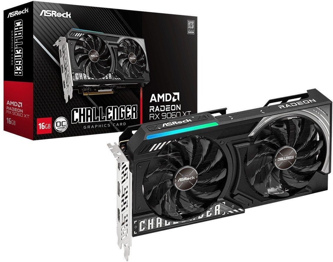 Karta graficzna ASRock Radeon RX 9060 XT Challenger OC 16GB GDDR6 (RX9060XT CL 16GO)