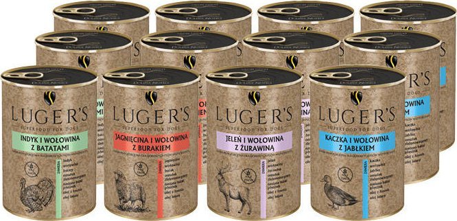 Karma mokra dla psa Lugers MIX III 12 x 400 g