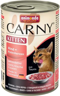 Animonda CARNY Kitten Wołowina i indycze serca 400g