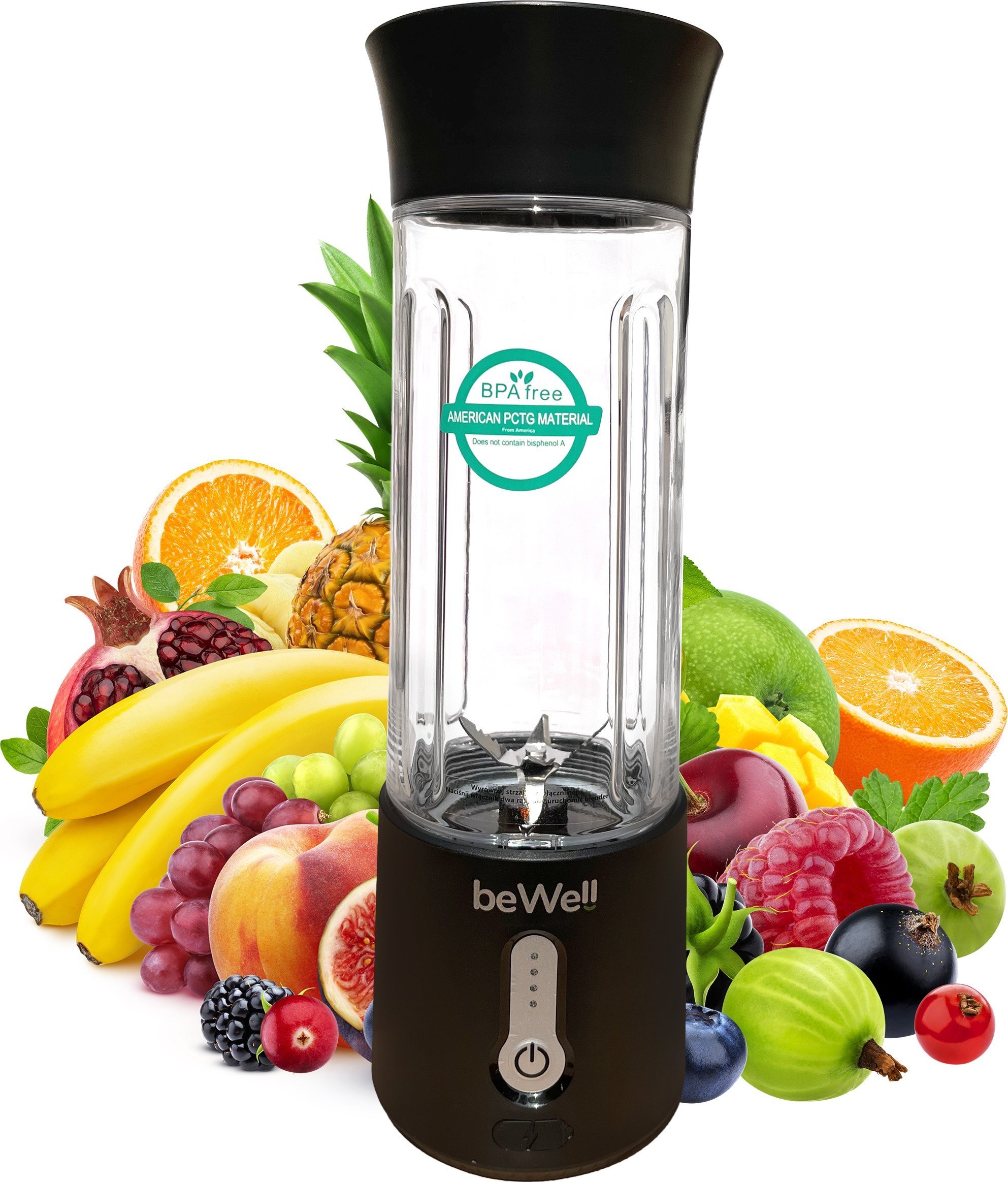 Blender kielichowy Bewell Blender do smoothie ręczny bezprzewodowy beWell