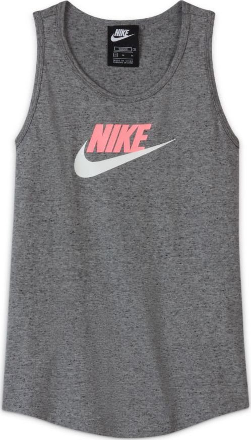 Nike Koszulka Nike Sportswear Big Kids' (Girls') Jersey Tank DA1386 091 DA1386 091 szary L