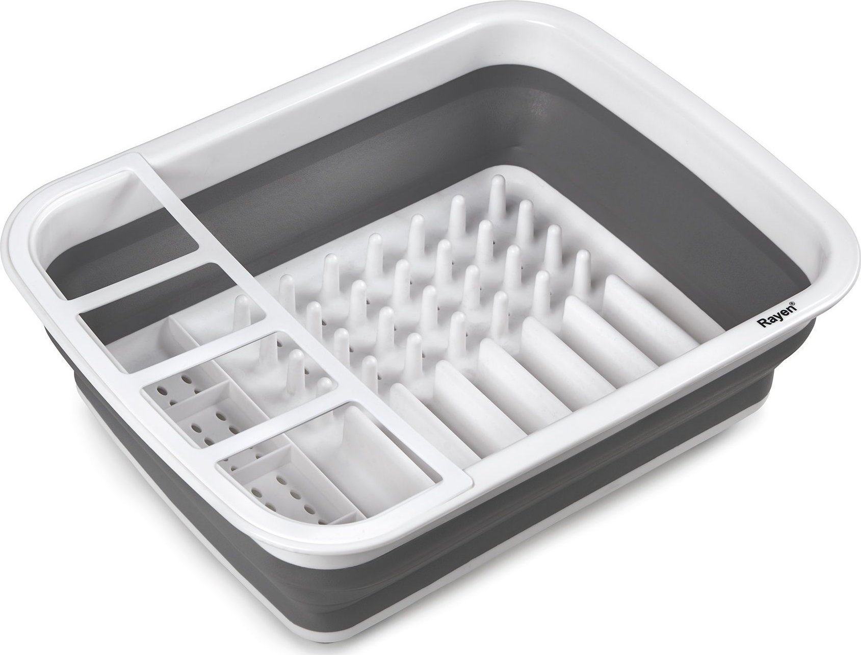 Rayen Rayen Składana suszarka do naczyń biała+szara