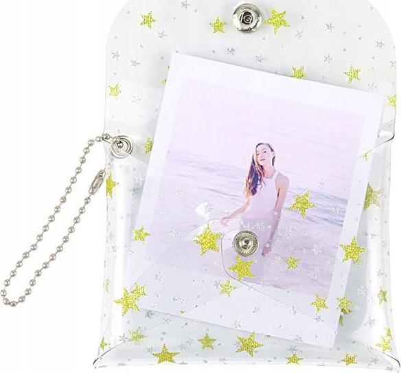 LoveInstant Futerał Etui na Zdjęcia do Fujifilm INSTAX Mini 11 9 8 7 Złote gwiazdy