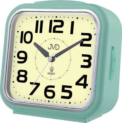 Budzik JVD SRP2402.2 14 cm cichy mechanizm drzemka podświetlenie .