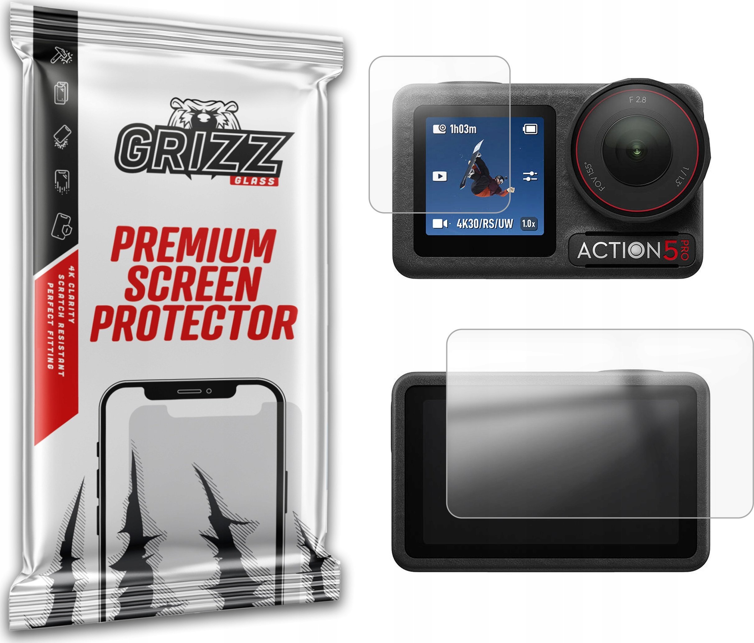 GrizzGlass Folia matowa GrizzGlass PaperScreen do DJI Osmo Action 5 Pro