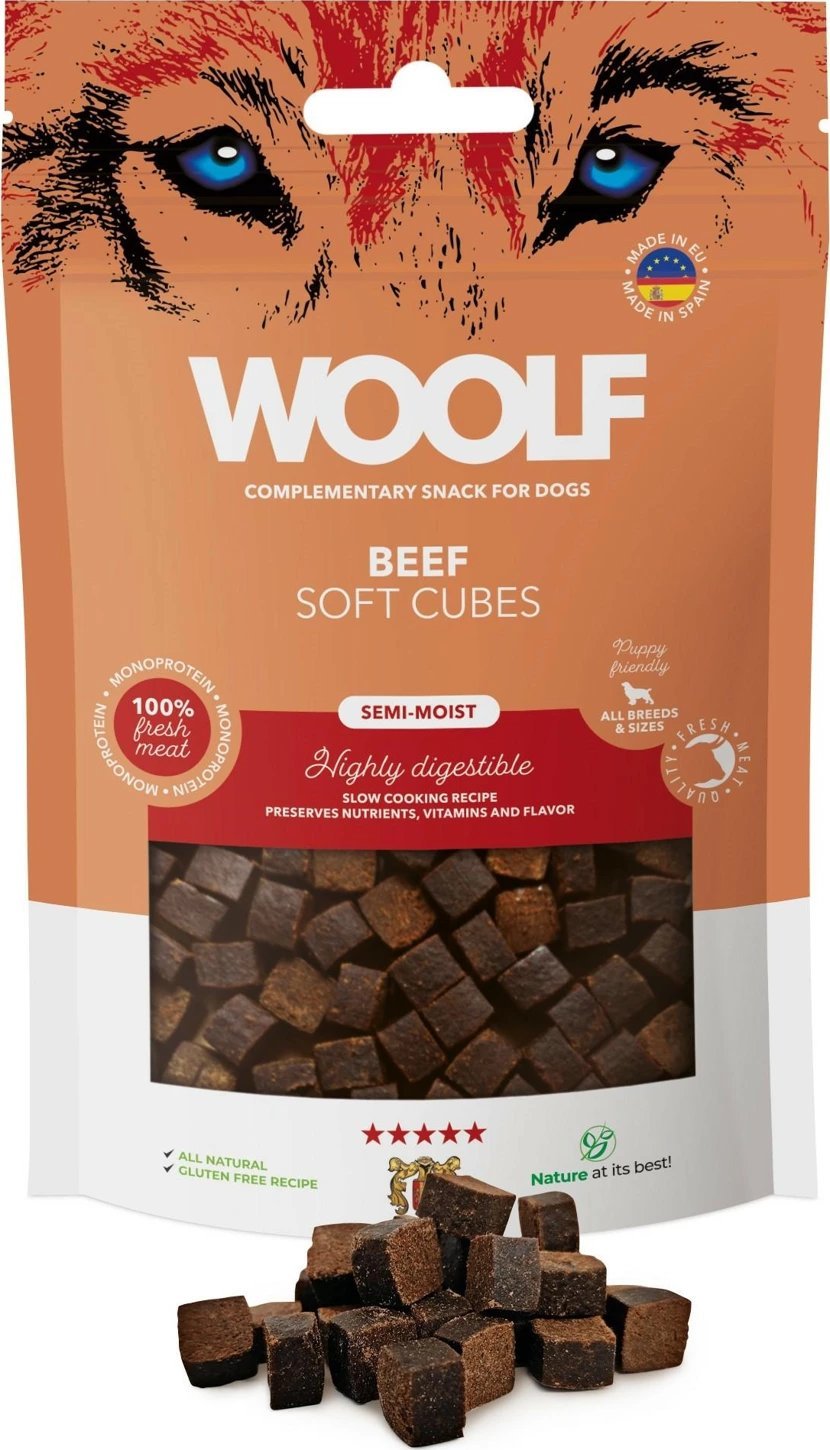 WOOLF Woolf Soft Cubes Monoprotein Beef 100g