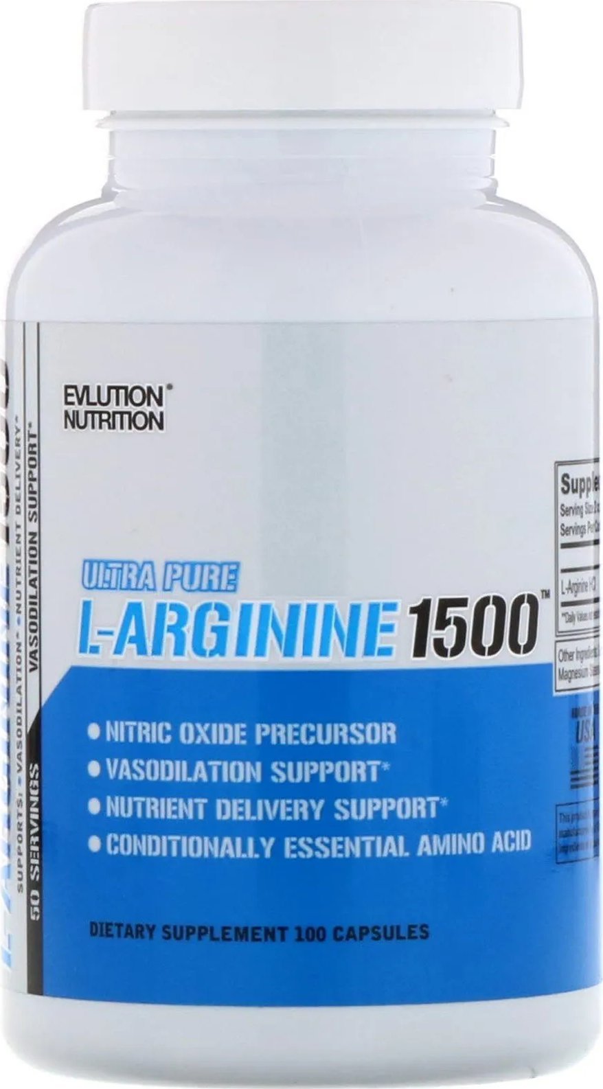 7NUTRITION EVLution Nutrition - L-Arginina 1500, 100 kapsułek