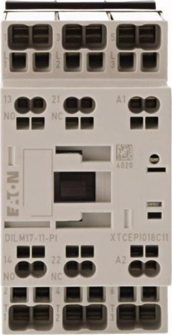 Eaton Stycznik mocy DILM 3-biegunowe 380 V 400 V 8.3 kW 1Z+1R 24 V DC zaciski sprężynowe Push-In 199283